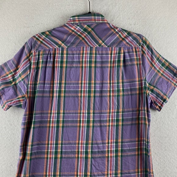 Denim & Supply Ralph Lauren Button Up Womens S Small Purple Plaid Short Sleeve - Picture 13 of 15